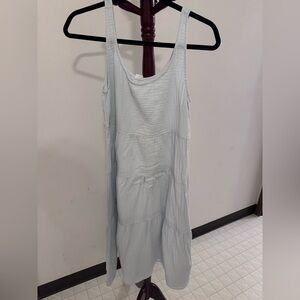 Wilfred Pale Blue Tiered Maxi Tank Dress Organic cotton